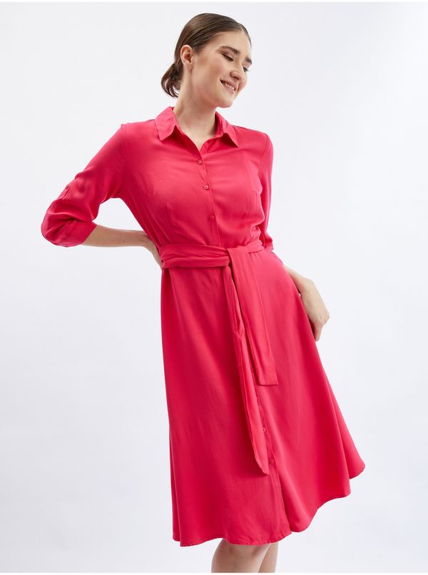 Orsay Orsay Dark pink Ladies Shirt Dress - Women