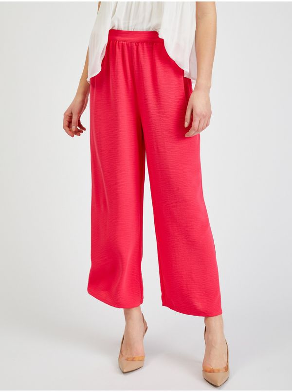 Orsay Orsay Dark Pink Women's Wide Leg Trousers - Women's