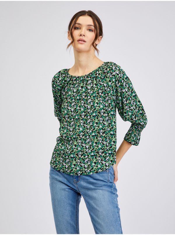 Orsay Orsay Green Ladies Patterned Blouse - Women