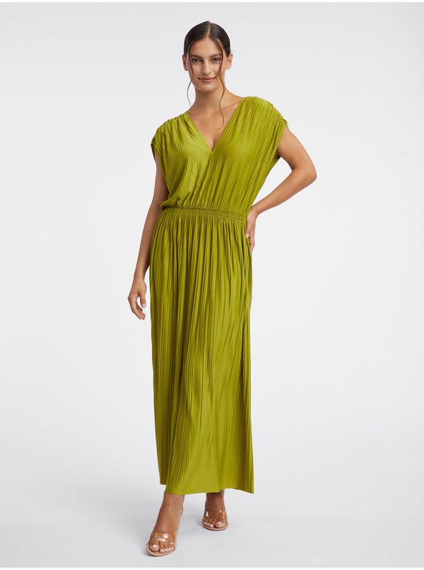 Orsay Orsay Green Pleated Maxidresses - Ladies
