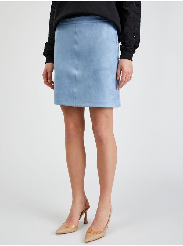 Orsay Orsay Light blue skirt for women in suede finish - Ladies