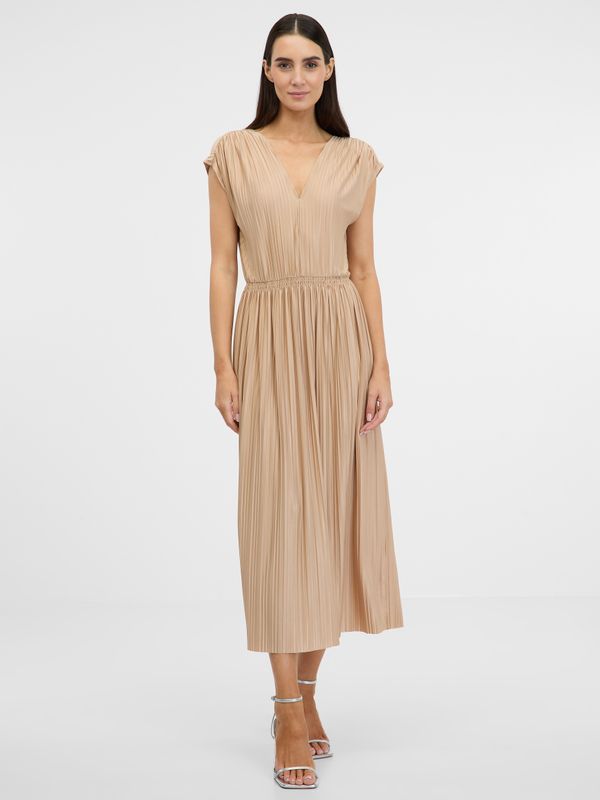 Orsay Orsay Light brown women's midi dress - Women's