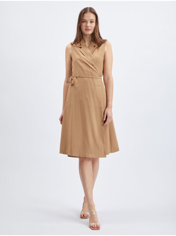 Orsay Orsay Light brown women's wrap dress - Women's