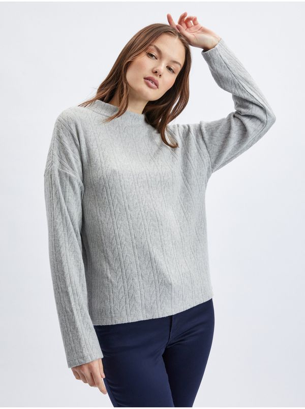 Orsay Orsay Light grey women's patterned sweater - Women's