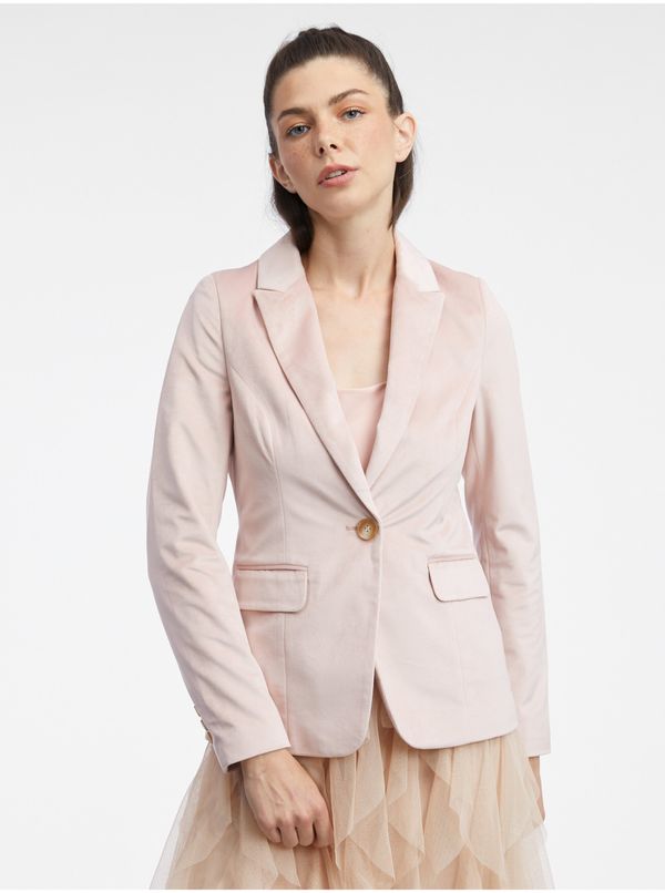 Orsay Orsay Light Pink Women's Velvet Jacket - Women's