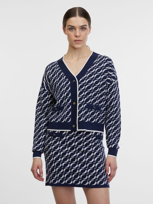 Orsay Orsay Navy Blue Women's Patterned Cardigan - Women's