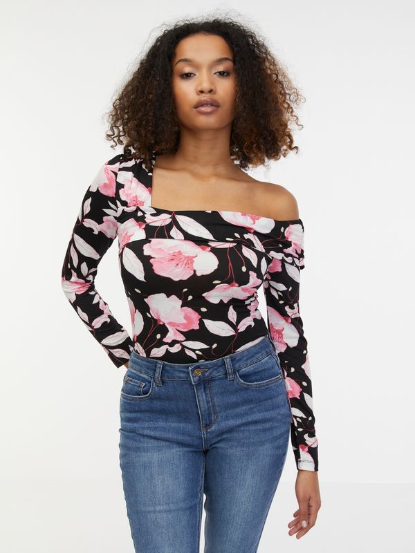 Orsay Orsay Pink-Black Women's Floral Top - Women