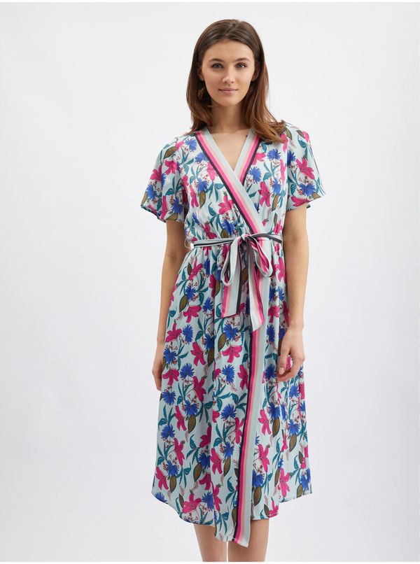 Orsay Orsay Pink-Blue Women Flowered Dress - Women