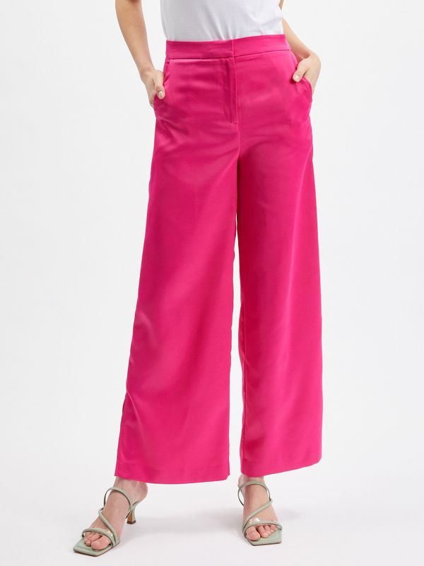 Orsay Orsay Pink Ladies Wide Shortened Pants - Women