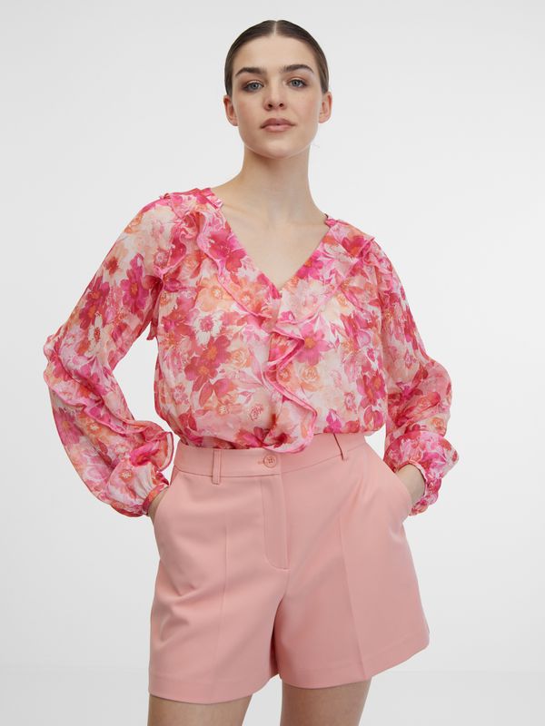 Orsay Orsay Pink women's floral blouse - Women