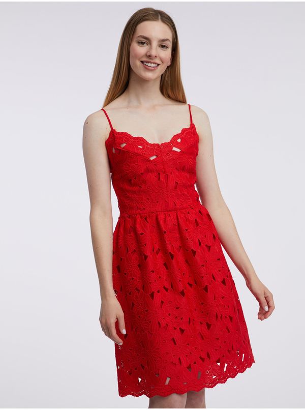 Orsay Orsay Red Ladies Lace Dress - Women