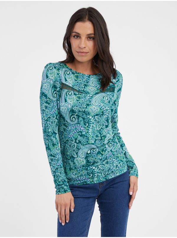 Orsay Orsay Turquoise women's patterned top - Ladies