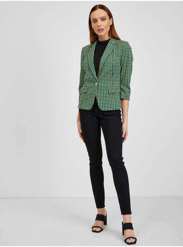 Orsay Orsay White-green ladies plaid jacket - Ladies