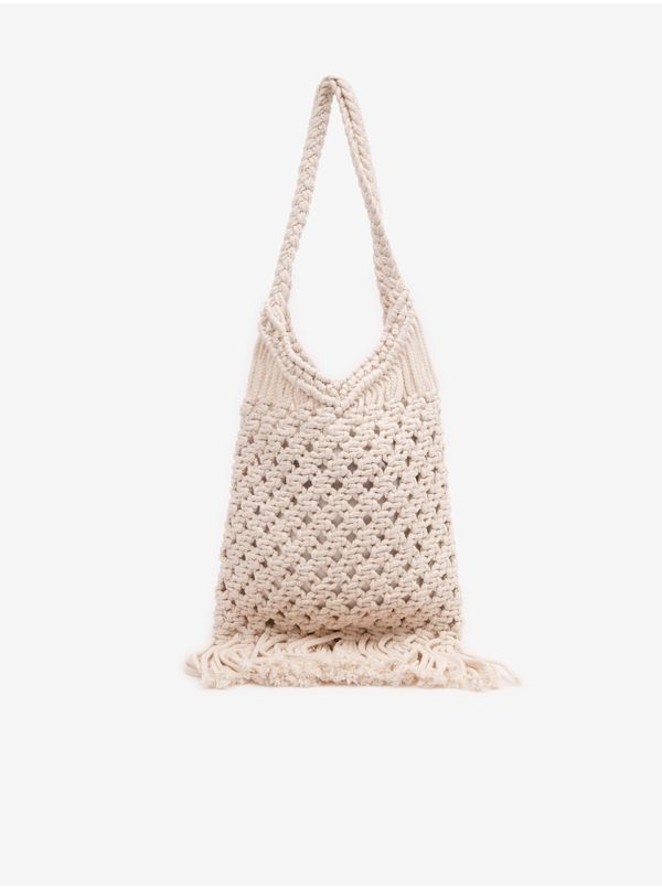 Orsay Orsay White Ladies Knitted Bag with Decorative Detail - Women