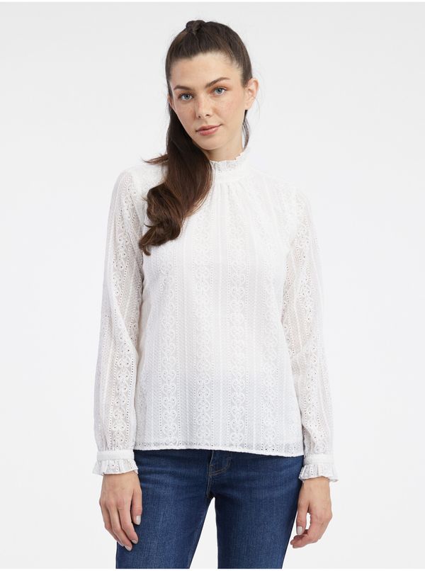 Orsay Orsay White Ladies Lace Blouse - Women