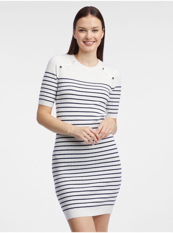 Orsay Orsay White Striped Sweater Dress - Women