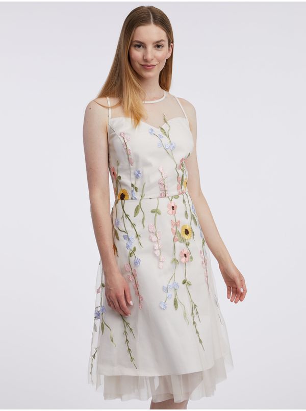 Orsay Orsay White Women's Flowered Knee Dress - Women