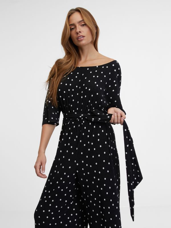 Orsay Orsay Women's Black Polka Dot Jumpsuit - Women