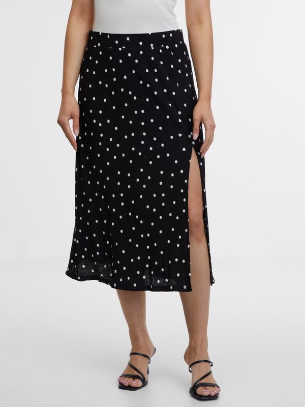 Orsay Orsay Women's Black Polka Dot Skirt - Women's