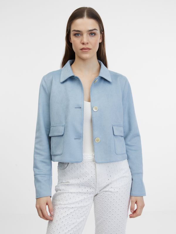 Orsay Orsay Women's Blue Suede Jacket - Women's