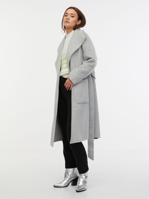 Orsay Orsay Women's Light Grey Wool Coat - Women