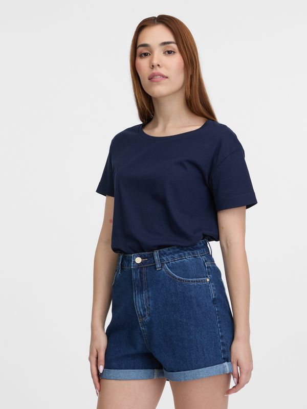 Orsay Orsay Women's Short Sleeve T-Shirt Navy Blue - Women