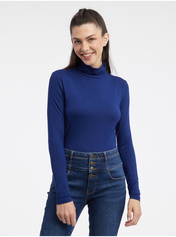 Orsay Orsay Women's Turtleneck T-Shirt Navy Blue - Women