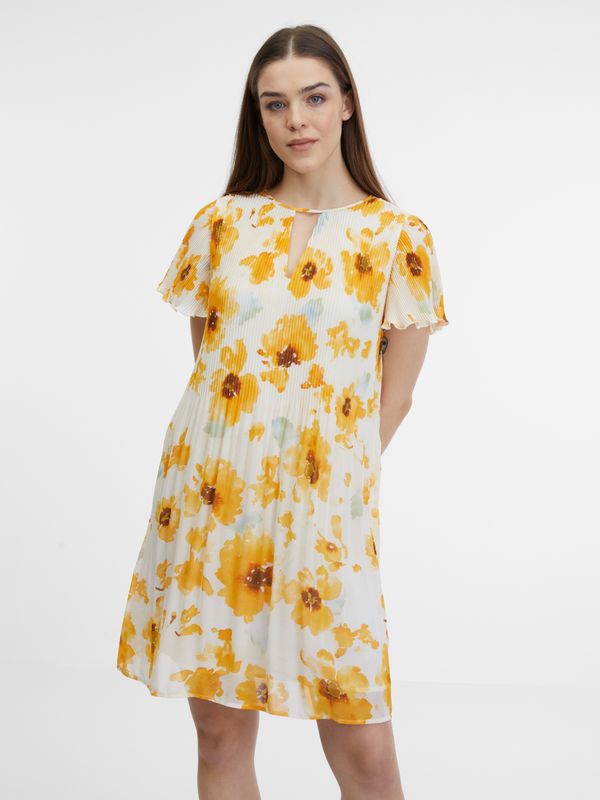 Orsay Orsay Yellow-Beige Women's Floral Dress - Women