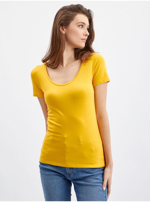 Orsay Orsay Yellow Womens Basic T-Shirt - Women