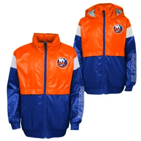 Outerstuff Outerstuff Children's Jacket GOAL LINE STANCE FZ WINDBREAKE NEW YORK ISLANDERS