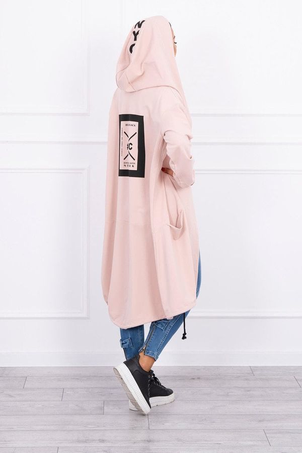 Kesi Oversize dark powder pink hooded cape