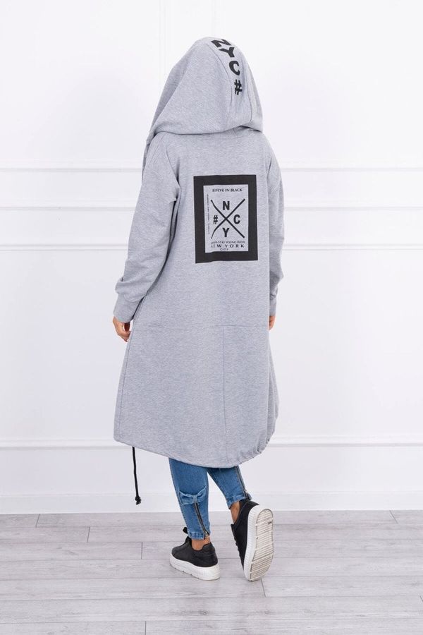 Kesi Oversize gray cape with hood