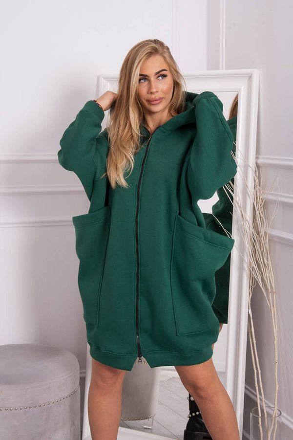 Kesi Oversize insulated sweatshirt dark green