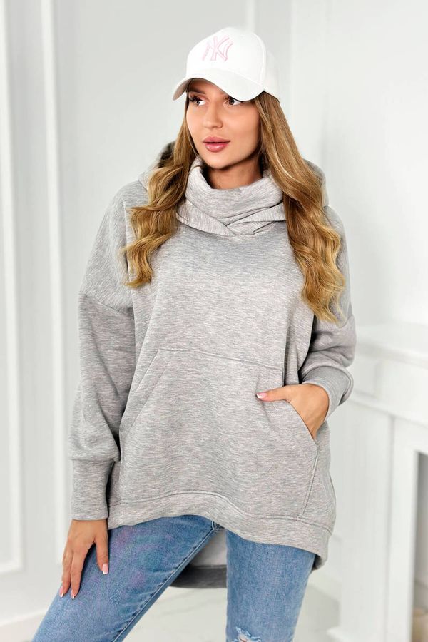 Kesi Oversize insulated sweatshirt gray color
