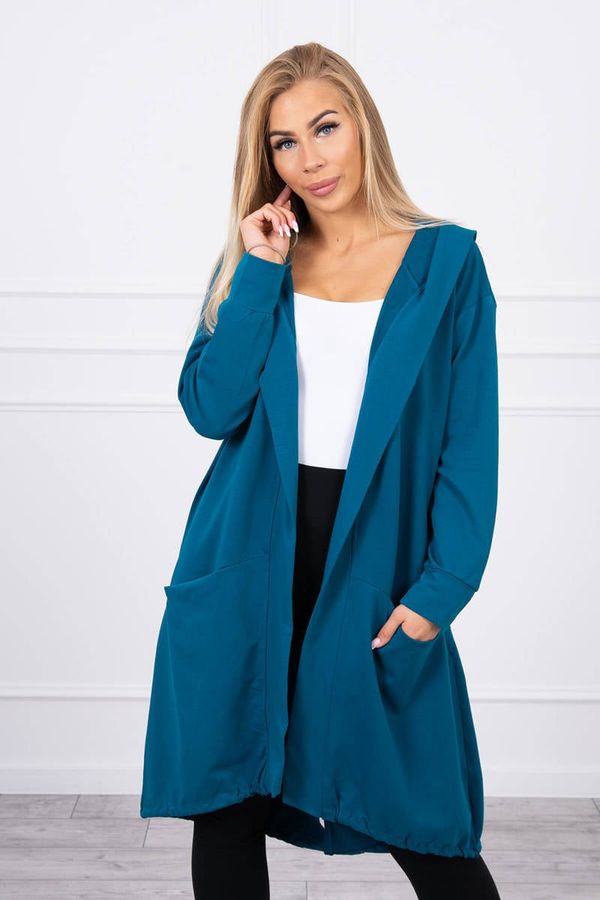 Kesi Oversize Navy Hooded Cape