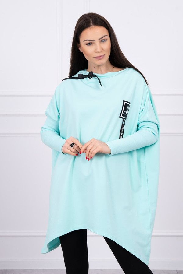 Kesi Oversize sweatshirt with asymmetrical sides mint