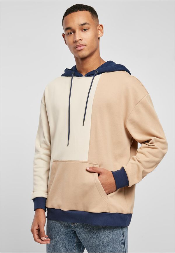 Urban Classics Oversized Color Block Hoody softgrass/unionbeige