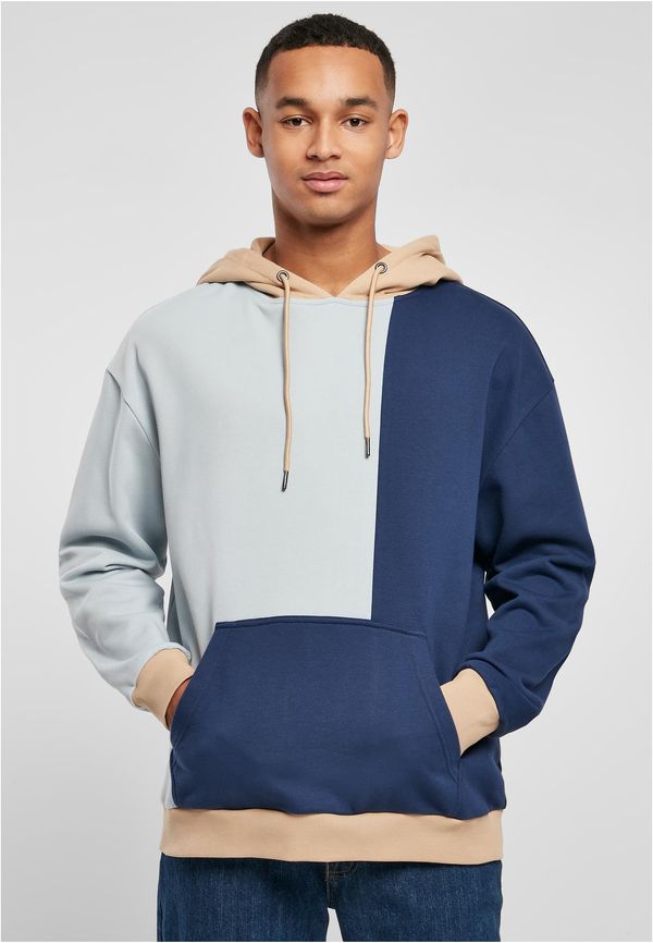 Urban Classics Oversized Color Block Hoody summer blue/dark blue