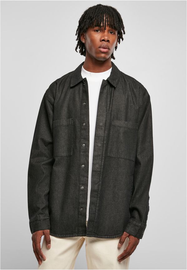 Urban Classics Oversized Denim Pocket Shirt RealBlack Washed