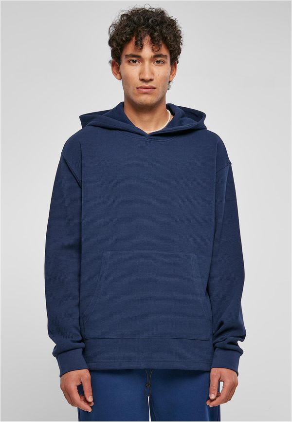 Urban Classics Oversized Waffle Hoody Dark Blue