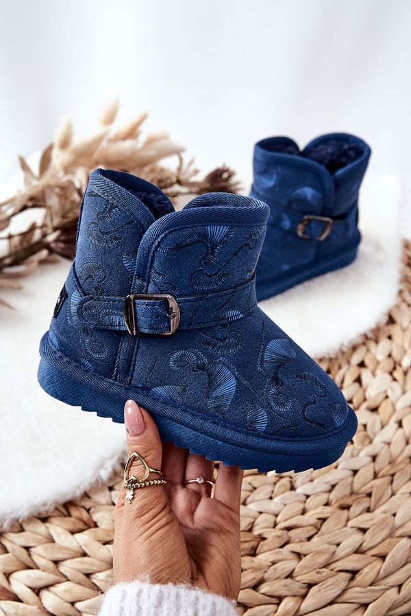 PA1 PA1 Children's Snow Boots With Fur Navy Kawai