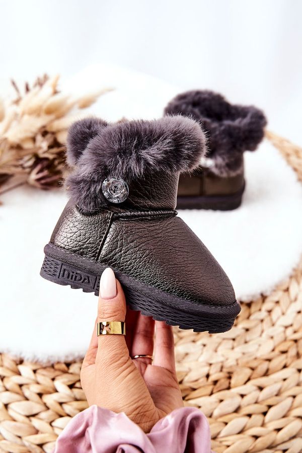 PA1 PA1 Fleece-lined Snow Boots Grey Bessie