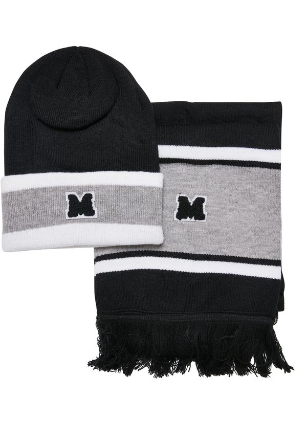 Urban Classics Accessoires Package College Team Hat & Scarf Black/Heathergrey/White