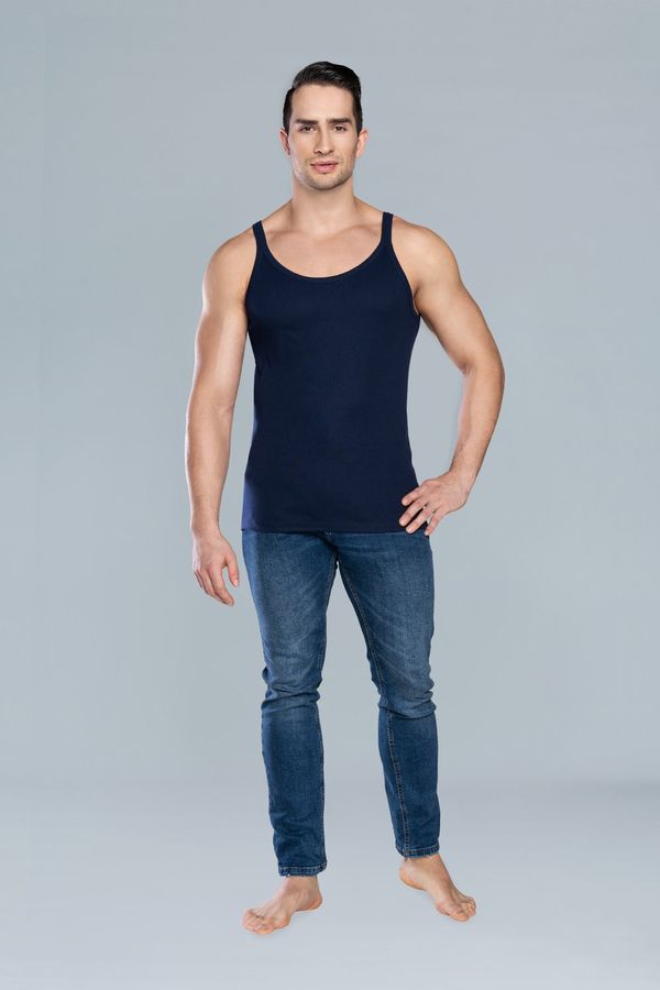 Italian Fashion Paco tank top with narrow straps - navy blue