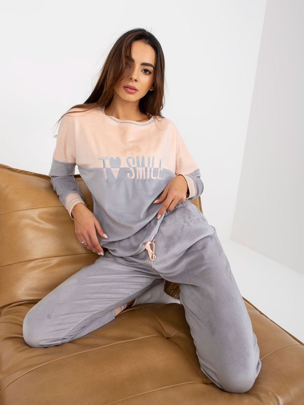 BERRAK Pajamas-BR-PI-9118-Gray-Pink