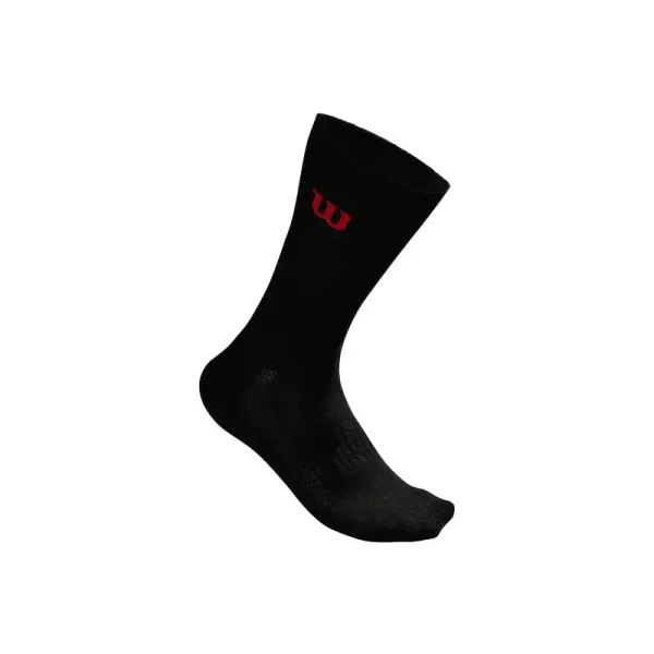 Wilson Pánské ponožky Wilson  Crew Black/Red (3 Pack) OSFA