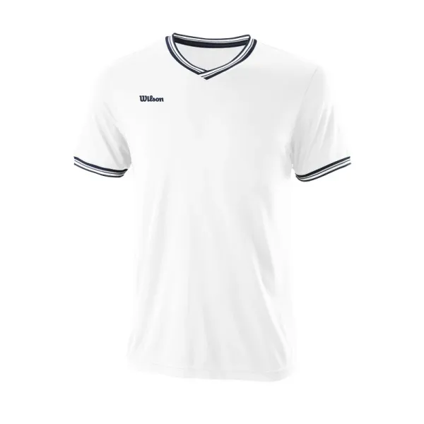 Wilson Pánské tričko Wilson  Team II High V-Neck White S