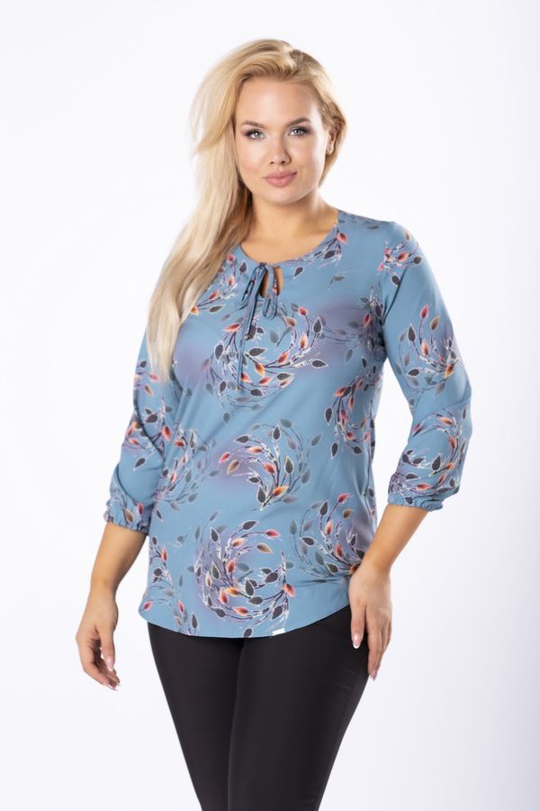 Ptakmoda patterned blouse with tie at the neck