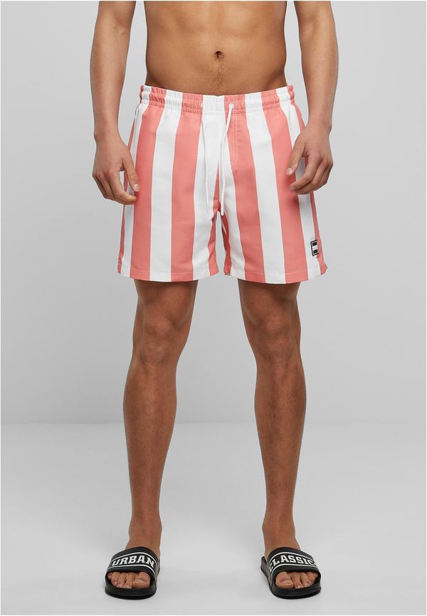 Urban Classics Patterned swim shorts palepinkbarstripe