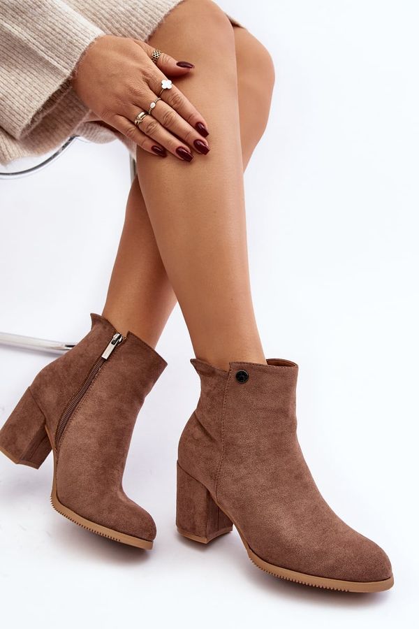 PE1 PE1 Brown Suede Women's Boots with Stiletto Heel Selela